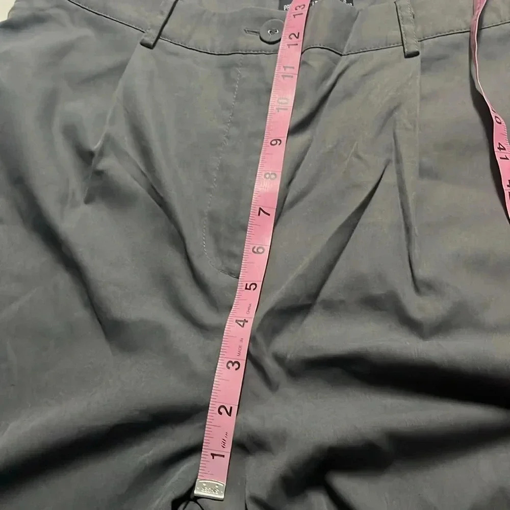 NWT pants Pretty Little Thing charcoal pants size 10 US wide leg? front pockets - Picture 4 of 10